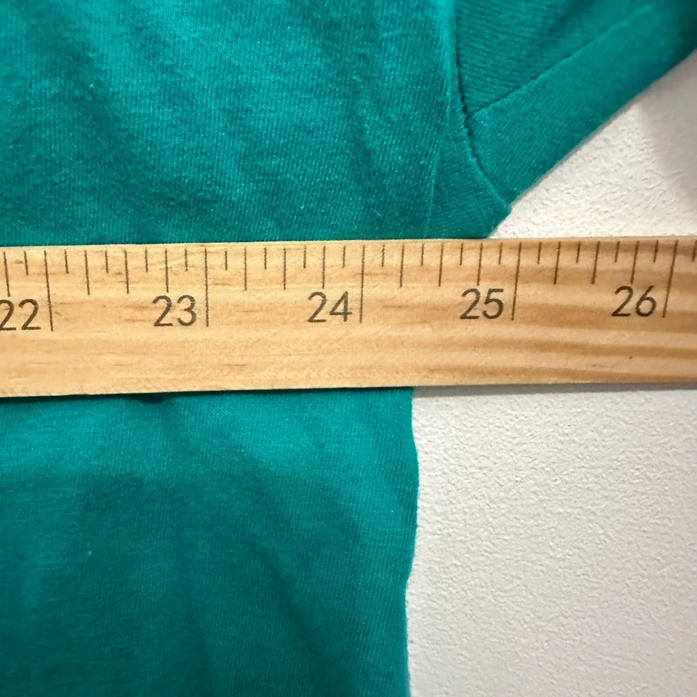 Polo Ralph Lauren T-Shirt Vintage 90s Teal Green Cotton Pocket XL Made in USA
